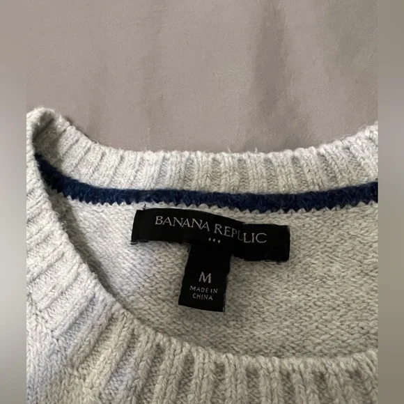 Banana Republic blue/grey stripe sweater — LIKE NEW - Picture 6 of 6